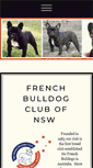 Mobile Screenshot of frenchbulldogclubnsw.asn.au